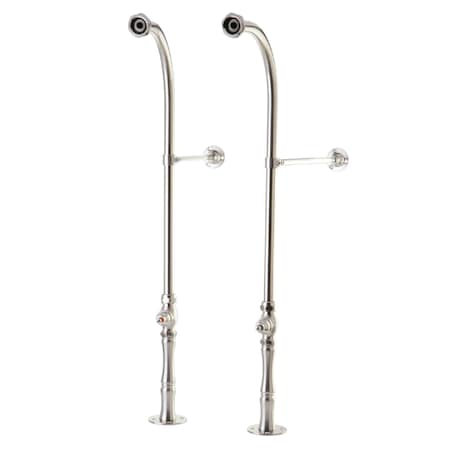 Kingston Brass Rigid 30" Freestanding Supply, Brushed Nickel CC458*30